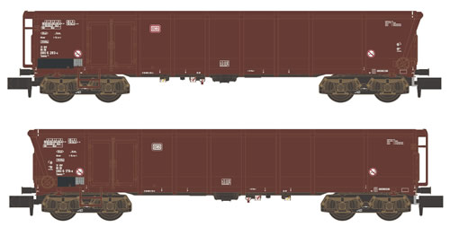 Kato HobbyTrain Lemke H23412 - German 2pc Set Open Goods Wagon Tamns 893 of the DB